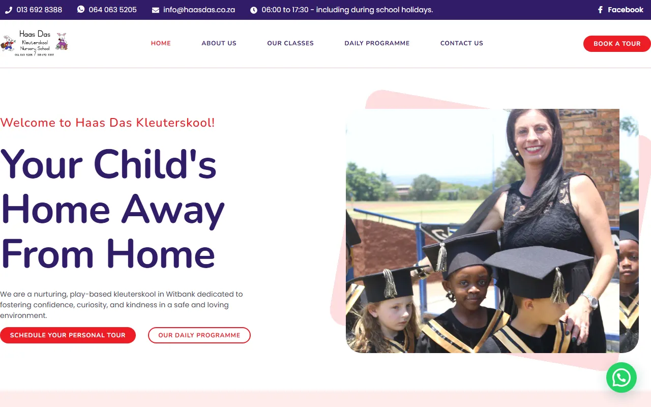 Haas Das Kleuterskool website